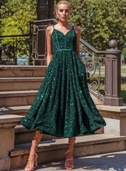 Jordyn Midi -Fashion Dress Shop tk068 emerald tina holly