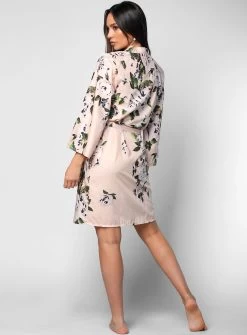 Arles Gardenia Print Robe -Fashion Dress Shop wr8006 4