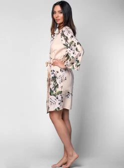 Arles Gardenia Print Robe -Fashion Dress Shop wr8006 5
