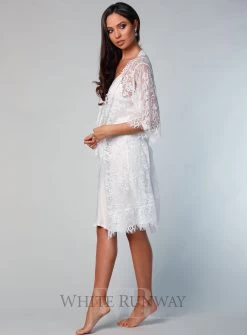 Lyon Short Lace Robe 20 Lyon Short Lace Robe -Fashion Dress Shop wr8028 3
