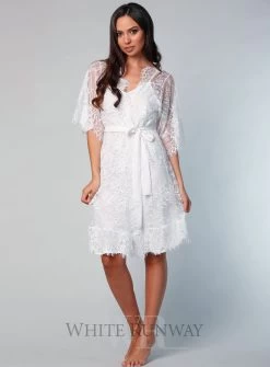 Lyon Short Lace Robe 23 Lyon Short Lace Robe -Fashion Dress Shop wr8028 8