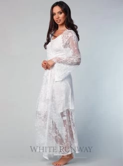 Cassis Long Lace Robe -Fashion Dress Shop wr8037 5