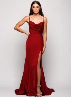 Luyanna Cowl Front Gown - Made To Order -Fashion Dress Shop wrsc1038 14 40dc24b4 7f21 46ae a069 0db6753a2980