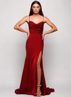 Luyanna Cowl Front Gown - Made To Order -Fashion Dress Shop wrsc1038 17 97d44b75 a269 47a9 abbc 7a9769c169da