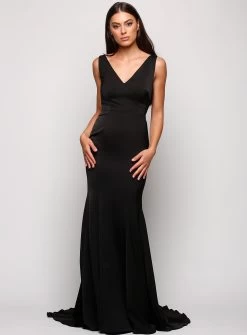 Galina Cowl Back Gown - Grape - Size 8 -Fashion Dress Shop wrsc1040 2