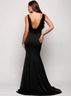 Galina Cowl Back Gown - Grape - Size 8 -Fashion Dress Shop wrsc1040 4