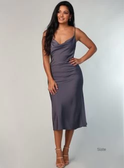 Elsa Satin Cowl Neck Midi -Fashion Dress Shop wrsc1049 36