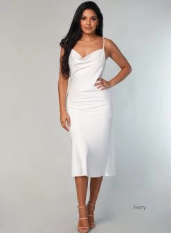 Elsa Satin Cowl Neck Midi -Fashion Dress Shop wrsc1049 47