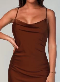 Elsa Satin Cowl Neck Midi -Fashion Dress Shop wrsc1049 56