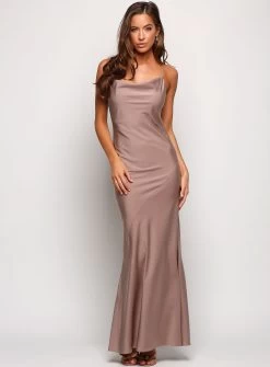 Elsa Satin Cross Back Maxi