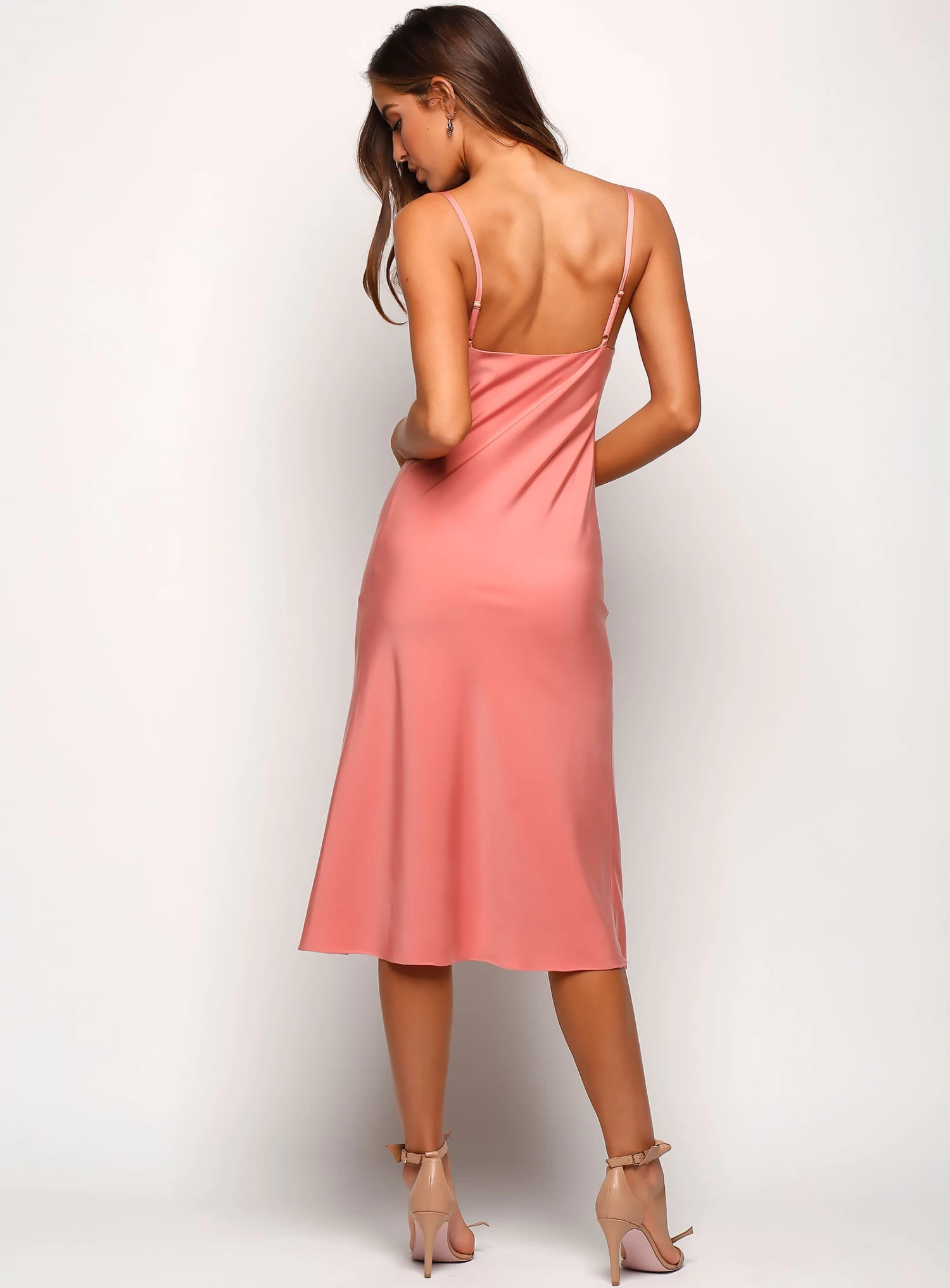 Sasha Satin Cowl Midi - Poppy Red - Size 8 10 Sasha Satin Cowl Midi - Poppy Red - Size 8 - Image 8