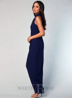 Lillian High Neck Dress - Pastel Grey - Size 8 -Fashion Dress Shop wrsr00050 56