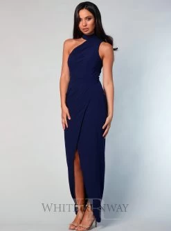 Lillian High Neck Dress - Pastel Grey - Size 8 -Fashion Dress Shop wrsr00050 57