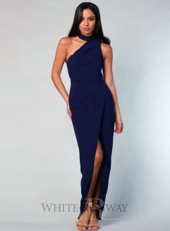 Lillian High Neck Dress - Pastel Grey - Size 8 -Fashion Dress Shop wrsr00050 61