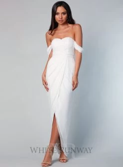 Faulty - Gigi Ruched Dress - Dove - Size 18 40 Faulty - Gigi Ruched Dress - Dove - Size 18 -Fashion Dress Shop wrsr00051 35 1