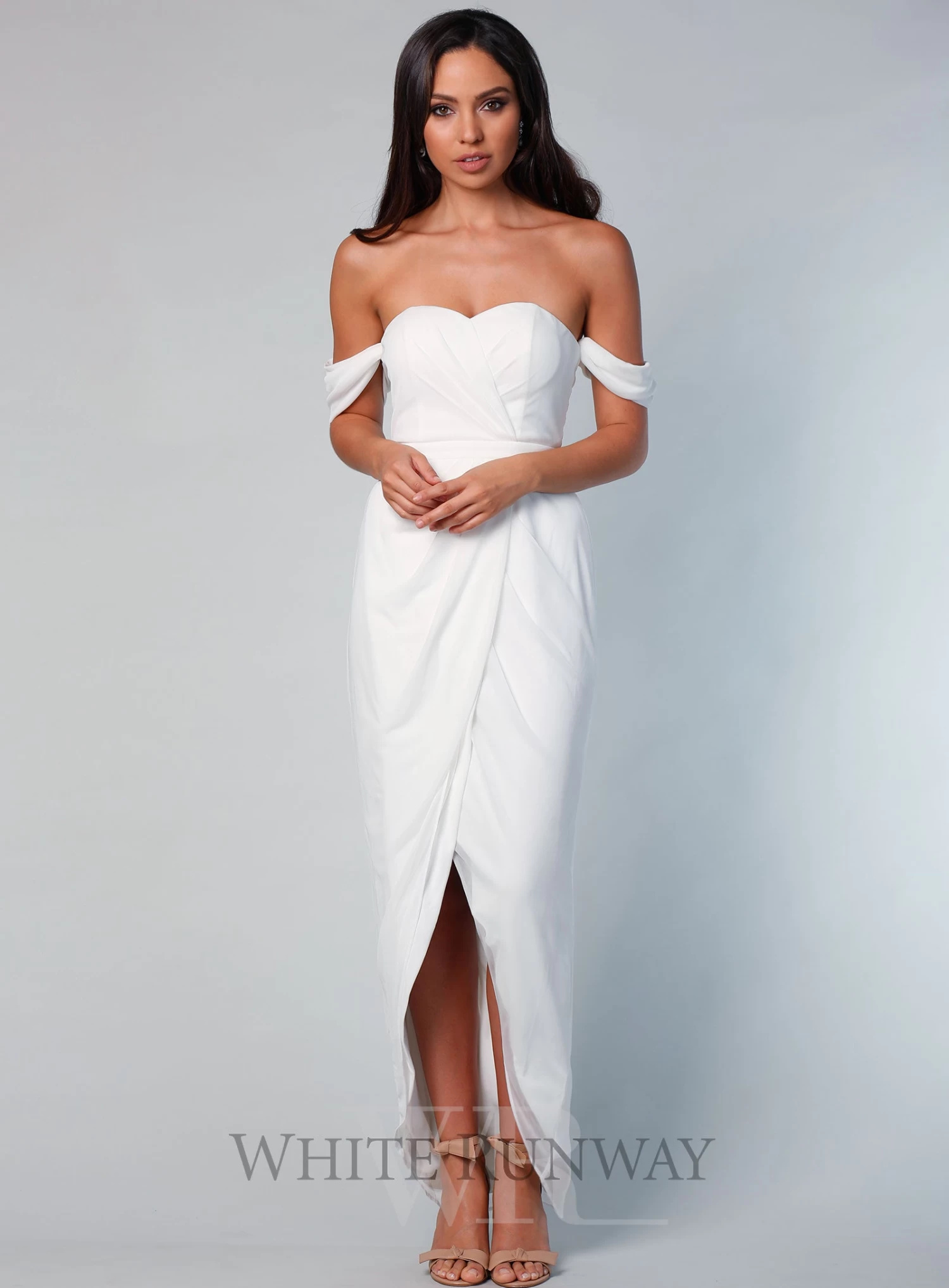 Faulty - Gigi Ruched Dress - Dove - Size 18 8 Faulty - Gigi Ruched Dress - Dove - Size 18 - Image 6