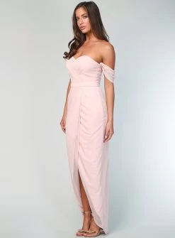 Faulty - Gigi Ruched Dress - Dove - Size 24 34 Faulty - Gigi Ruched Dress - Dove - Size 24 -Fashion Dress Shop wrsr00051 44