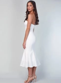 Stacey Fluted Dress - Ivory - Size 6 33 Stacey Fluted Dress - Ivory - Size 6 -Fashion Dress Shop wrsr106 12