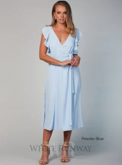 Flutter Sleeve Midi Skirt -Fashion Dress Shop wrsr126 a 22