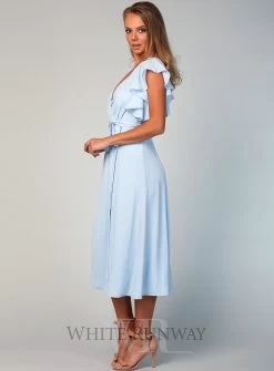 Flutter Sleeve Midi Skirt -Fashion Dress Shop wrsr126 a 4