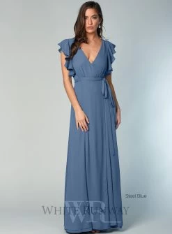 Flutter Sleeve Flare Maxi -Fashion Dress Shop wrsr126 c 15