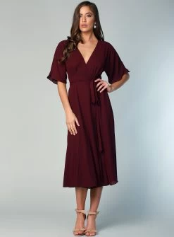 Kimono Sleeve Midi -Fashion Dress Shop wrsr127 a 3