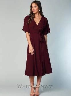 Kimono Sleeve Midi -Fashion Dress Shop wrsr127 a 5