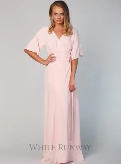 Kimono Sleeve Gown With Train