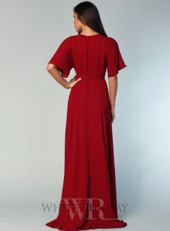 Kimono Sleeve Gown With Train -Fashion Dress Shop wrsr127 d 10