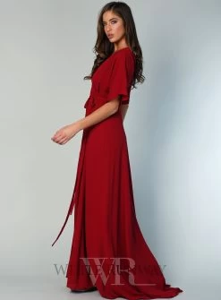 Kimono Sleeve Gown With Train -Fashion Dress Shop wrsr127 d 11