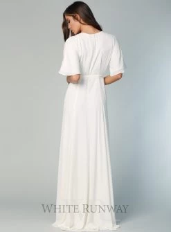 Kimono Sleeve Gown With Train -Fashion Dress Shop wrsr127 d 14