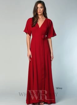 Kimono Sleeve Gown With Train -Fashion Dress Shop wrsr127 d 9