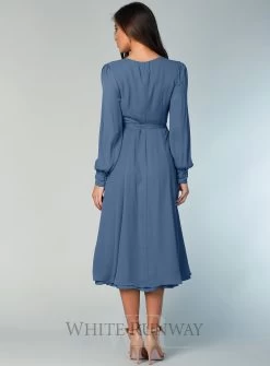 Bishop Sleeve Midi - Wine - Size 10 -Fashion Dress Shop wrsr128 a 13