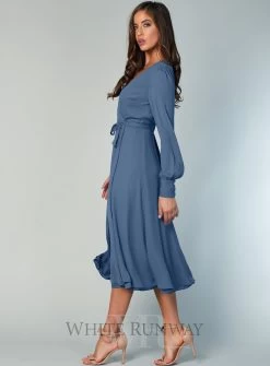 Bishop Sleeve Midi - Wine - Size 10 -Fashion Dress Shop wrsr128 a 15