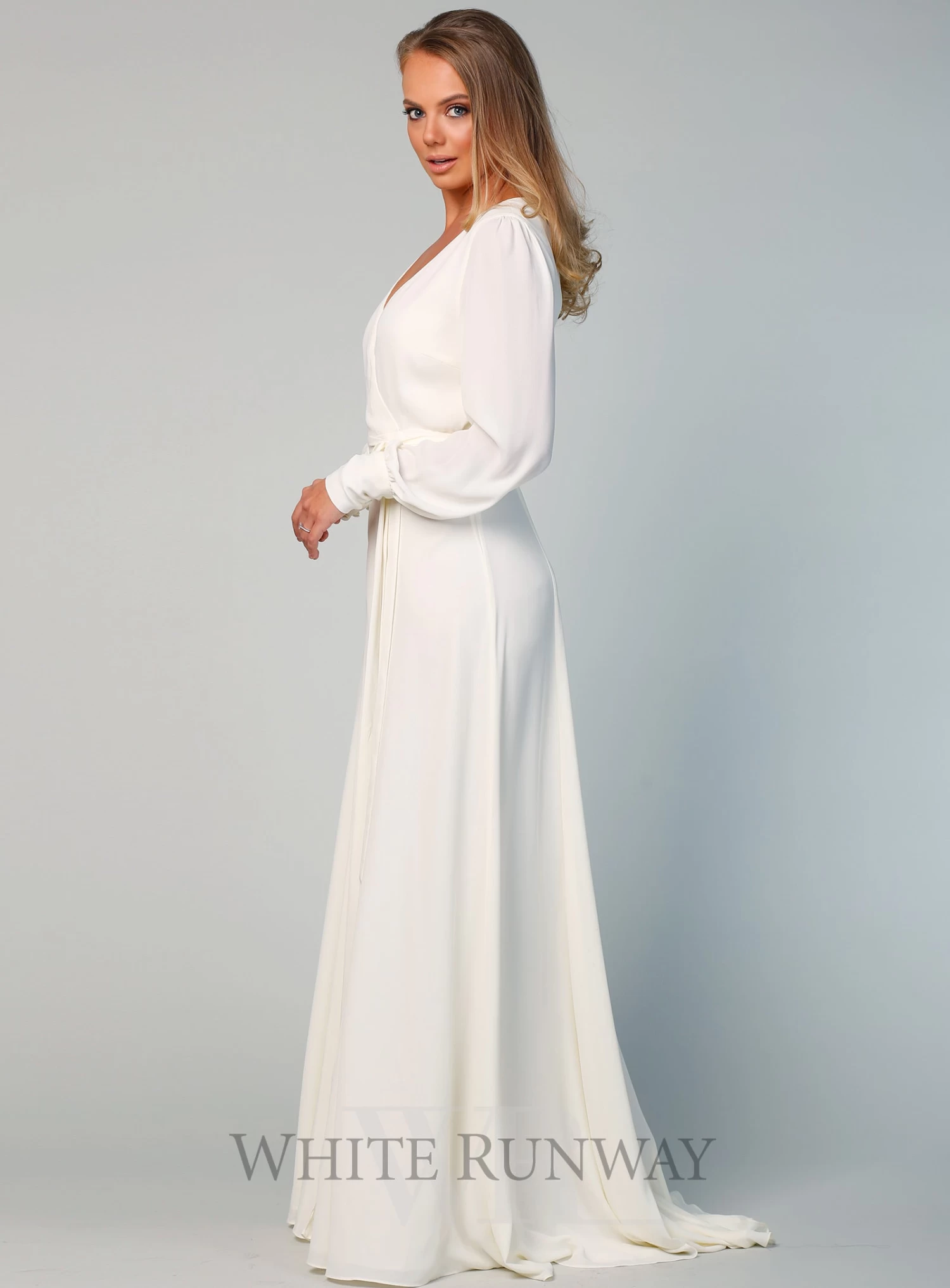 Bishop Sleeve Gown With Train 14 Bishop Sleeve Gown With Train - Image 12
