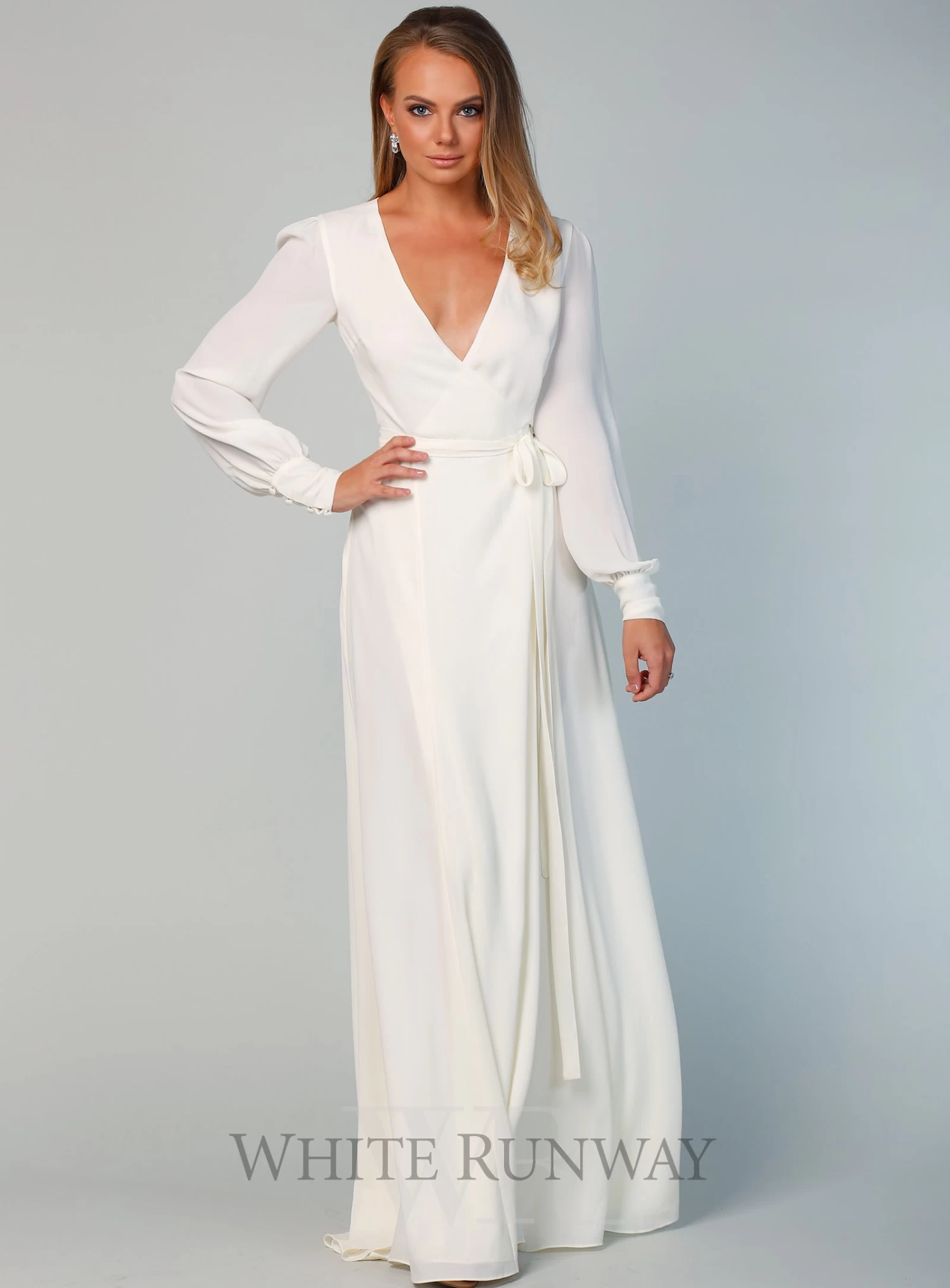 Bishop Sleeve Gown With Train 11 Bishop Sleeve Gown With Train - Image 9