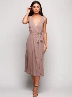 Sleeveless Wrap Midi -Fashion Dress Shop wrsr129 a 2