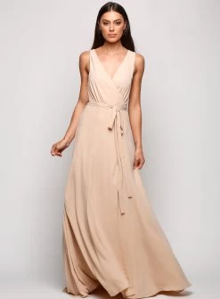 Sleeveless Wrap Gown -Fashion Dress Shop wrsr129 d 1