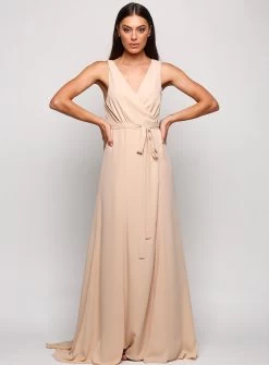 Sleeveless Wrap Gown -Fashion Dress Shop wrsr129 d 2