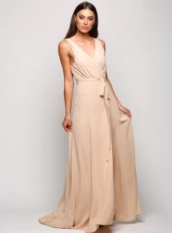 Sleeveless Wrap Gown -Fashion Dress Shop wrsr129 d 5