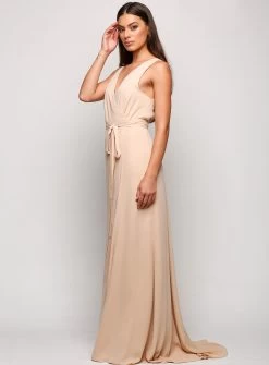 Sleeveless Wrap Gown -Fashion Dress Shop wrsr129 d 6