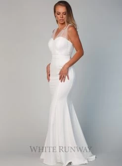 Laneese Cross Over Tulle Dress -Fashion Dress Shop wrsr164 05