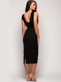 Laneese Cross Over Tulle Midi -Fashion Dress Shop wrsr196 5