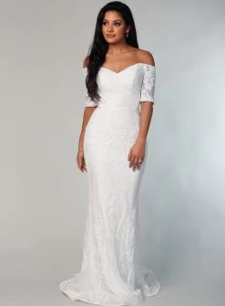 Galia Sequin Off Shoulder Gown -Fashion Dress Shop wrt19005 2