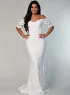 Galia Sequin Off Shoulder Gown -Fashion Dress Shop wrt19005 3