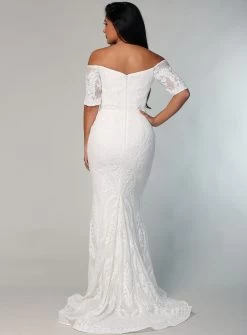 Galia Sequin Off Shoulder Gown -Fashion Dress Shop wrt19005 7