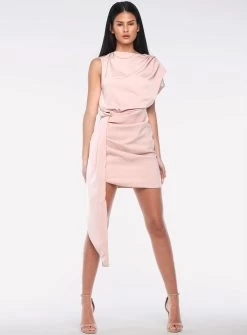 Aniston Drape Dress - Stardust - Size 8 -Fashion Dress Shop zm0896.1