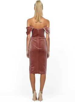 ZOE CORSET MIDI DRESS - Nude - Size 6 12 ZOE CORSET MIDI DRESS - Nude - Size 6 -Fashion Dress Shop zoe corset midi bariano